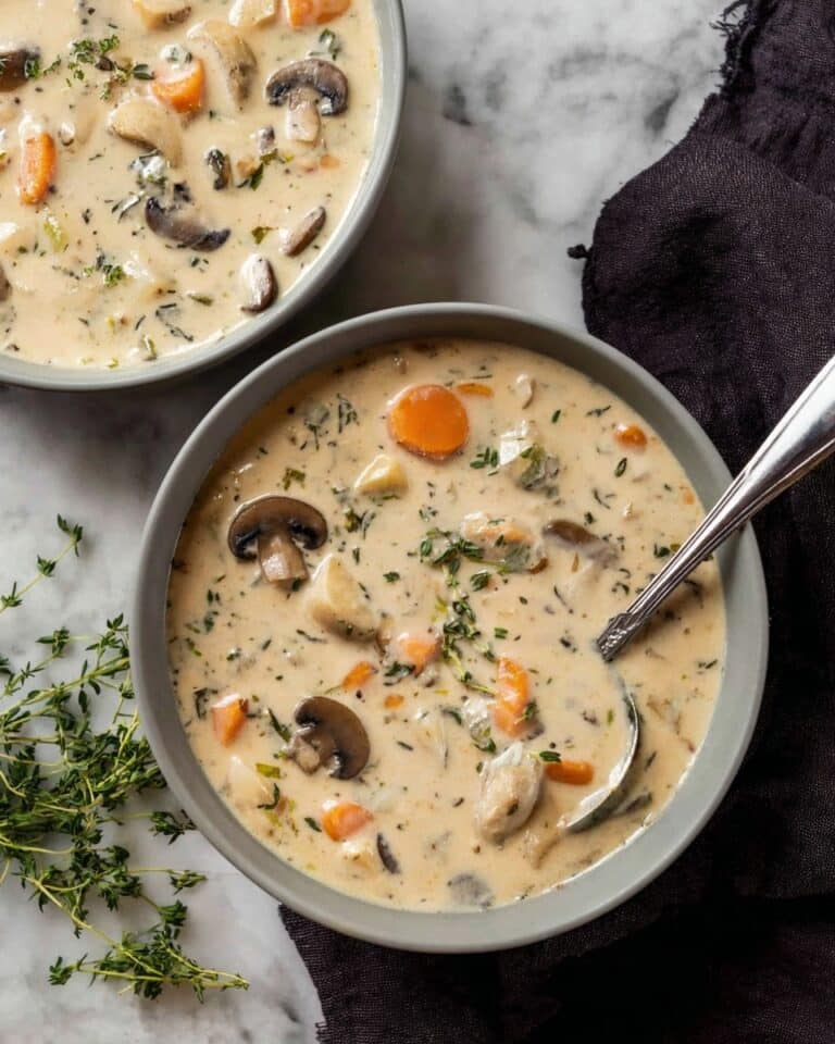 Creamy Wild Rice Mushroom Soup Recipe