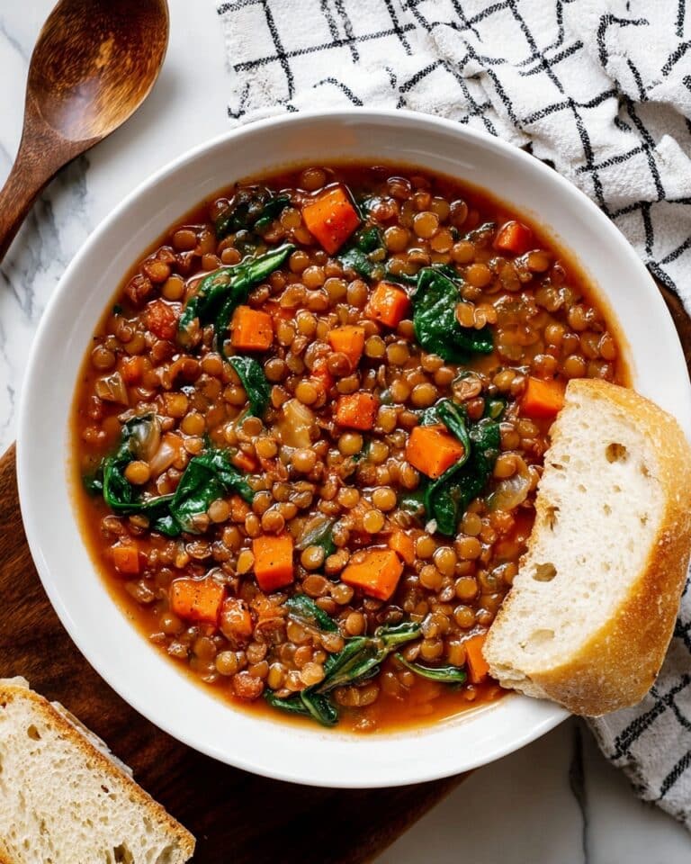 Slow Cooker Lentil & Veggie Soup Recipe