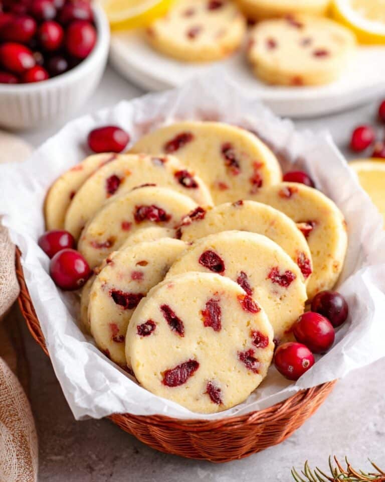 Cranberry Shortbread Cookies Recipe