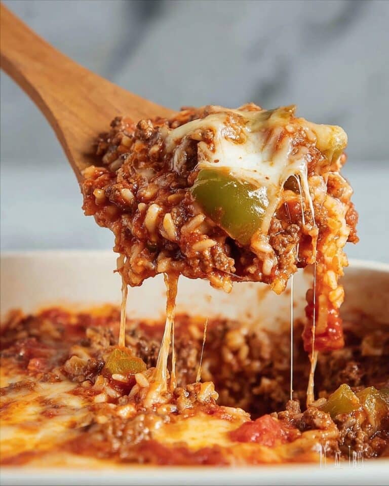 Unstuffed Peppers with Sausage, Rice, and Cheddar Recipe