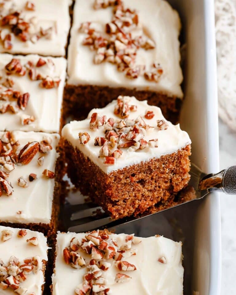 Pumpkin Spice Sheet Cake with Cream Cheese Frosting Recipe