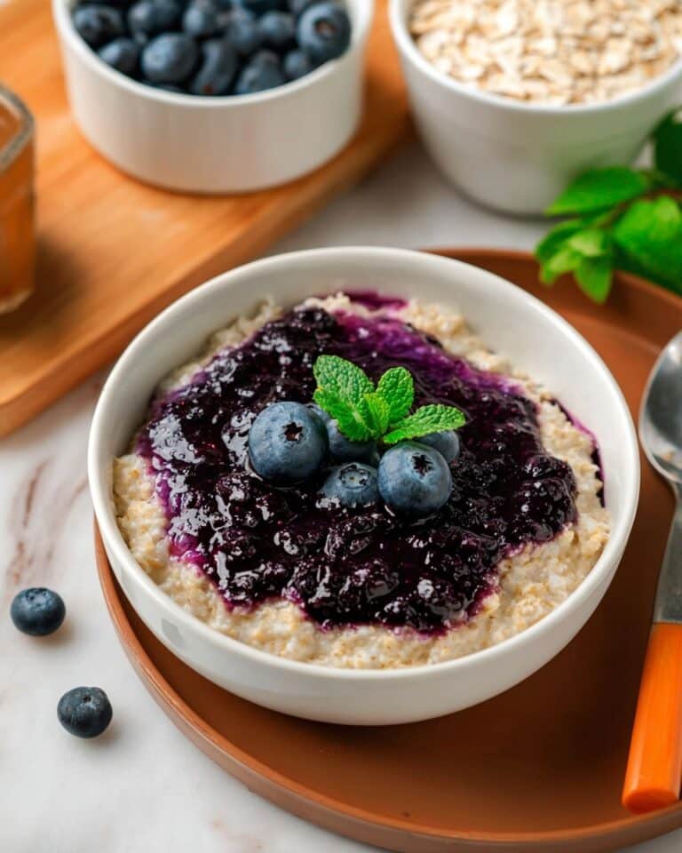 Coconut Quinoa Pudding with Blueberry Compote Recipe
