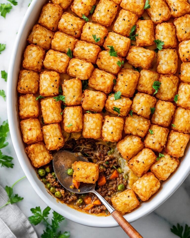 Veggie-Loaded Shepherd’s Pie Tater Tot Casserole Recipe